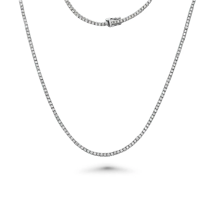 Diamond Tennis Necklace (7.50 ct.) in 14K Gold | Capucelli