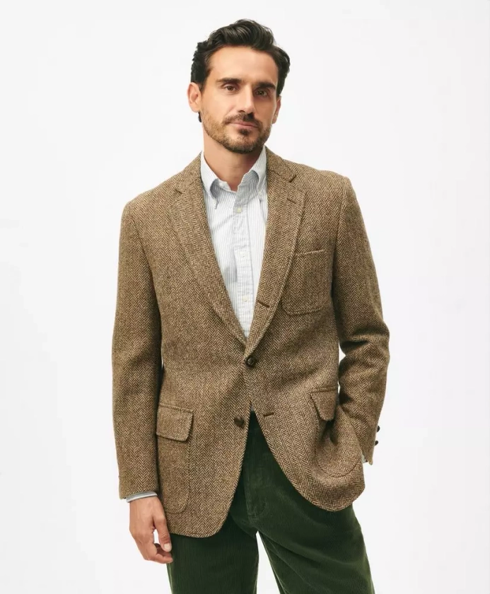 1818 No. 1 Sack Sport Coat in Herringbone Harris Tweed