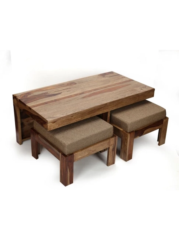 Ikiriya Irish Beige Wood Coffee Table Teak Finish