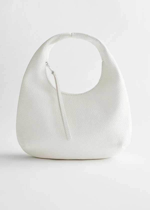 Leather Mini Tote Bag / Blanc