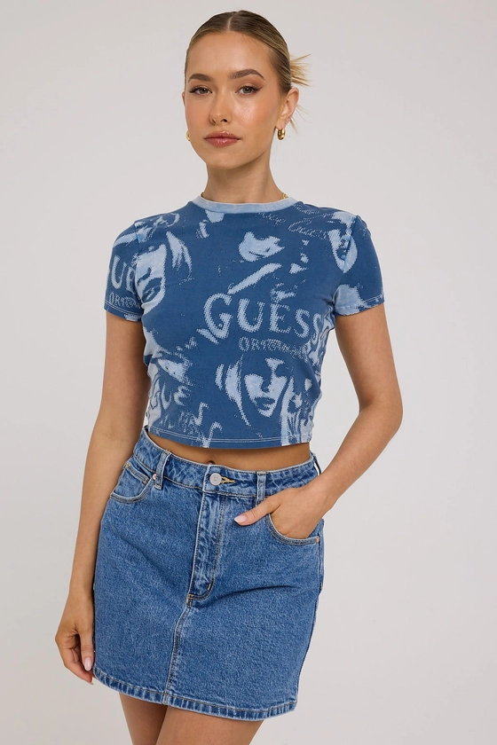 Guess Originals GO Classic Baby Tee Pennant Blue