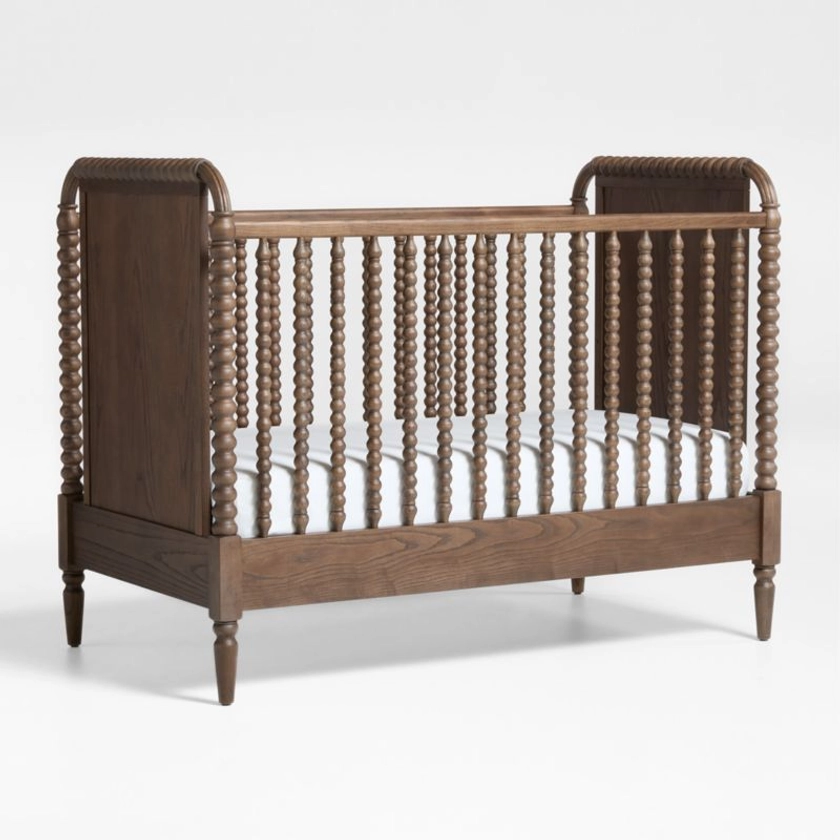 Jenny Lind Deep Brown Wood Spindle Convertible Baby Crib + Reviews | Crate & Kids