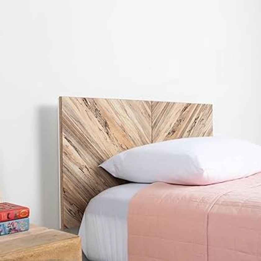 Signature Design by Ashley Piperton Contemporary Platform Headboard ONLY, Twin, Two-Tone White