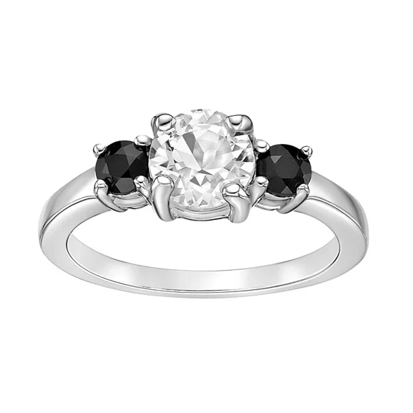 Gemminded Sterling Silver White Topaz & Gemstone Ring