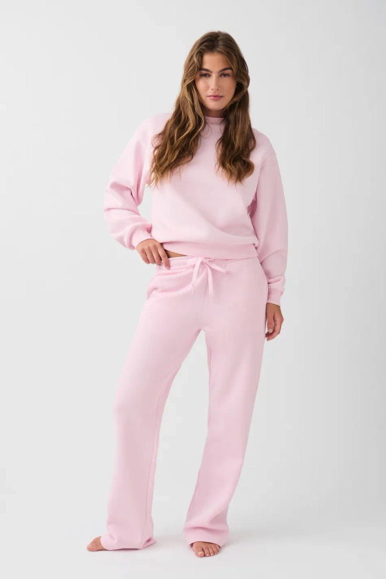 Basic straight sweatpants - Roze - Dame - Gina Tricot