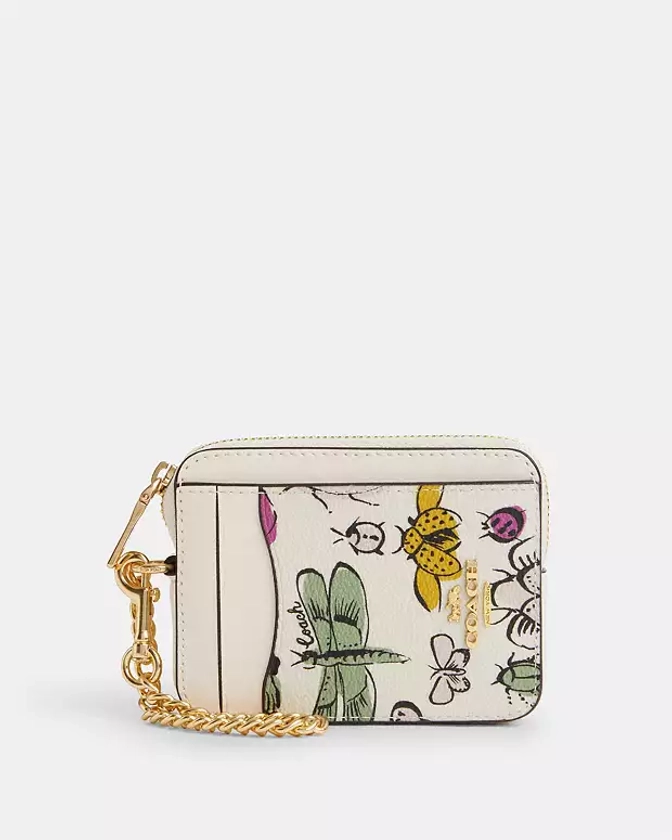 COACH® | Zip Card Case With Creature Print