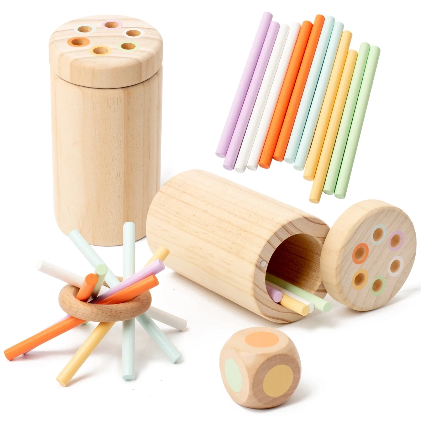 Busy Edition Fine Motor Skills Baby Montessori Toy , Learning & Educational Color Sorting Wooden Stick for Toddlers 1-3 Years - Walmart.com