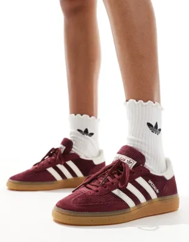 adidas Originals – Handball Spezial – Sneaker aus burgunderfarbenem Cord | ASOS