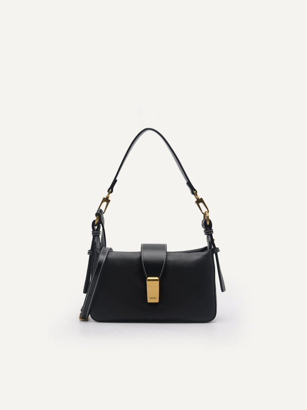 Pinto Black Shoulder Bag | PEDRO