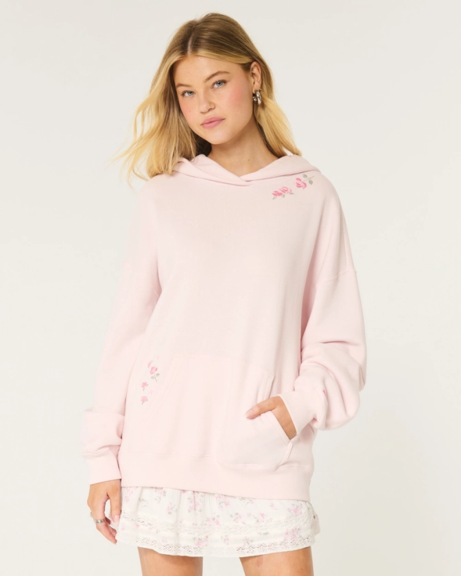 Women's Oversized Floral Graphic Hoodie | Women's Tops | HollisterCo.com