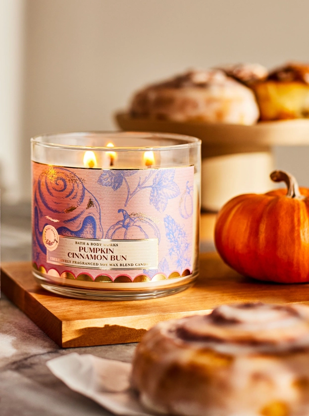 Pumpkin Cinnamon Bun 3-Wick Candle