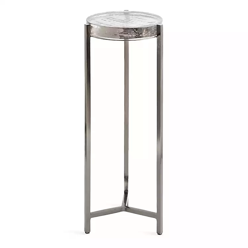 Round Pewter Aguilar Accent Table | Kirklands Home