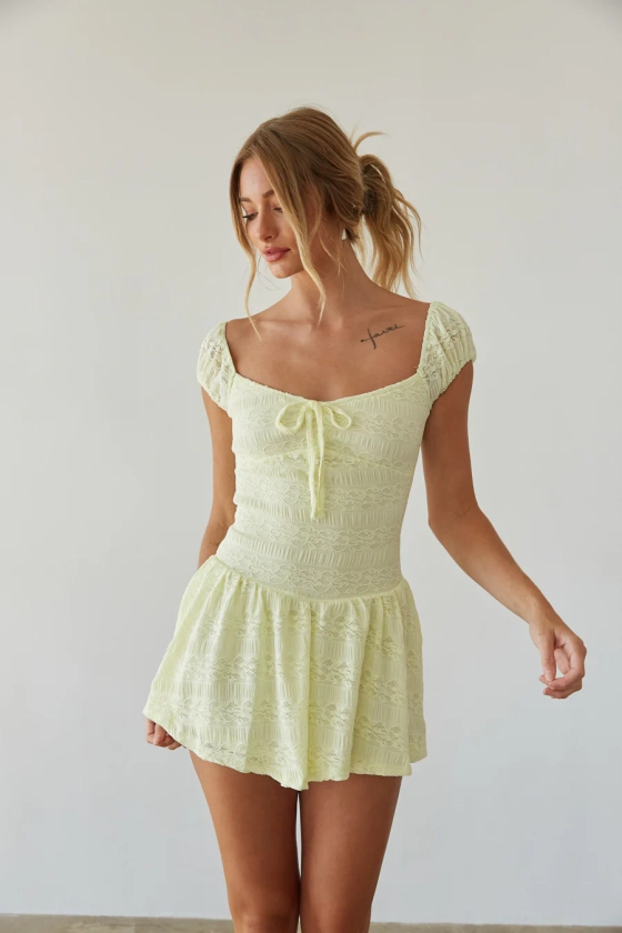 Meyer Lace Puff Sleeve Mini Dress