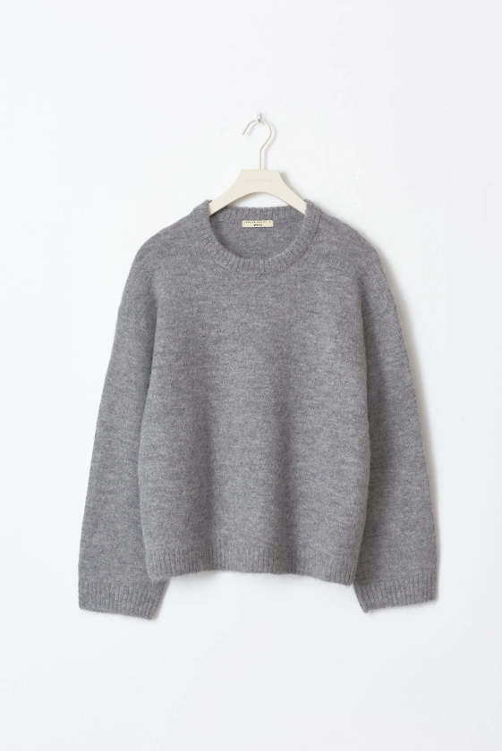 Crew neck knitted sweater - Grijsv - Dame - Gina Tricot