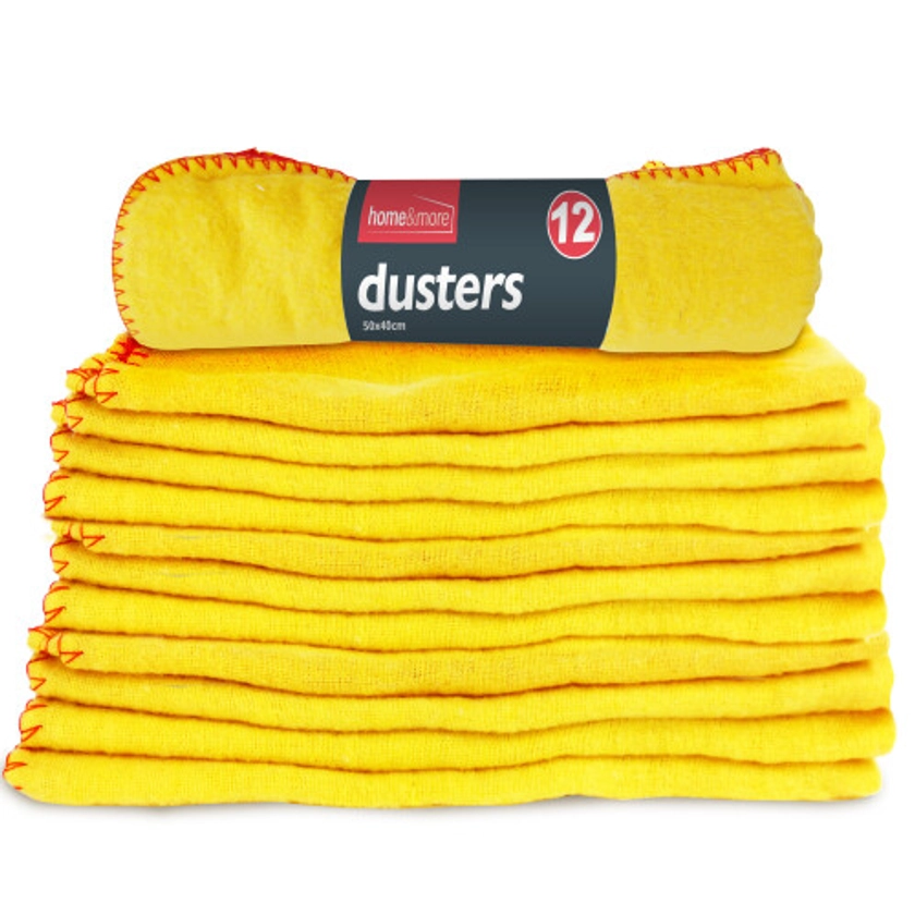 12pk Yellow Dusters For Cleaning | Lint Free Duster Cloth on OnBuy