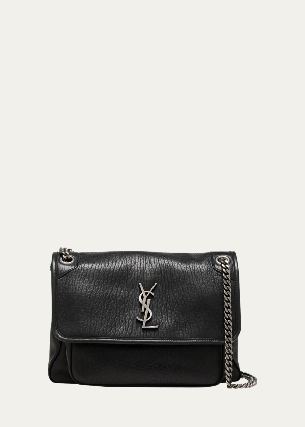 Saint Laurent Niki Medium Flap YSL Shoulder Bag in Leather
