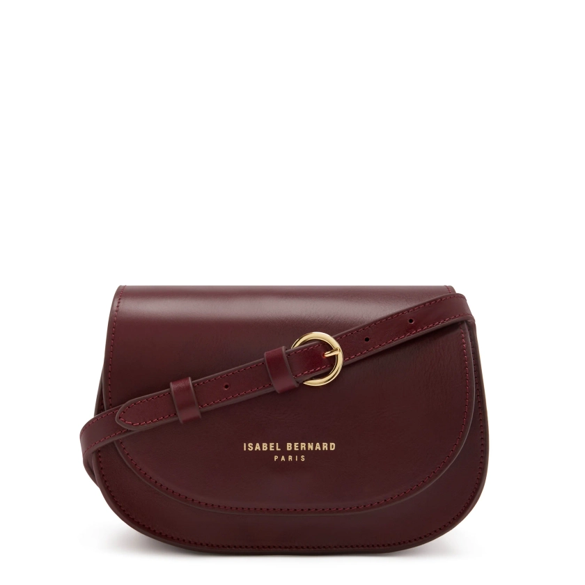 Montmartre Manon bordeaux red vegetable tanned leather crossbody bag