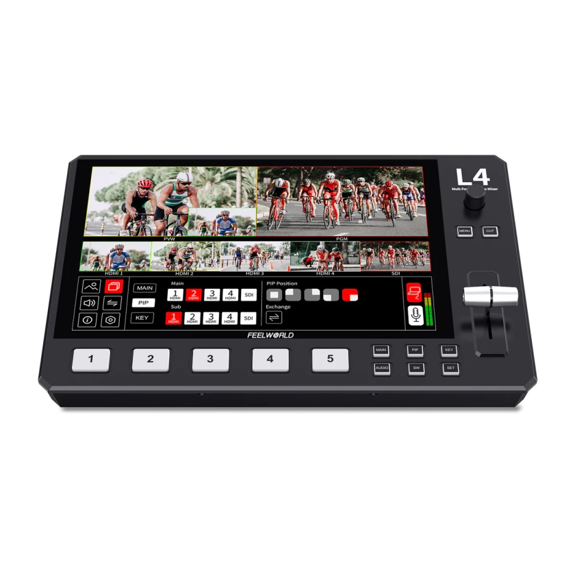 FEELWORLD L4 Multi-camera Video Mixer Switcher 10.1"Touch Screen