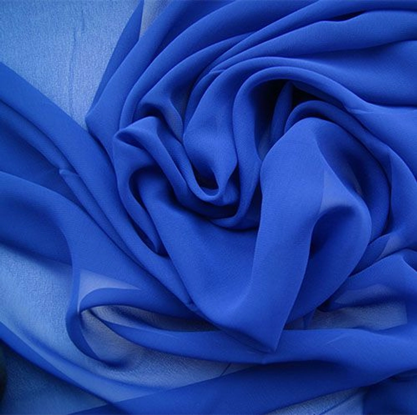 58 Royal Blue Chiffon Fabric By The Yard - Polyester [CHIFFON-ROYAL] - $1.99 : BurlapFabric.com, Burlap for Wedding and Special Events