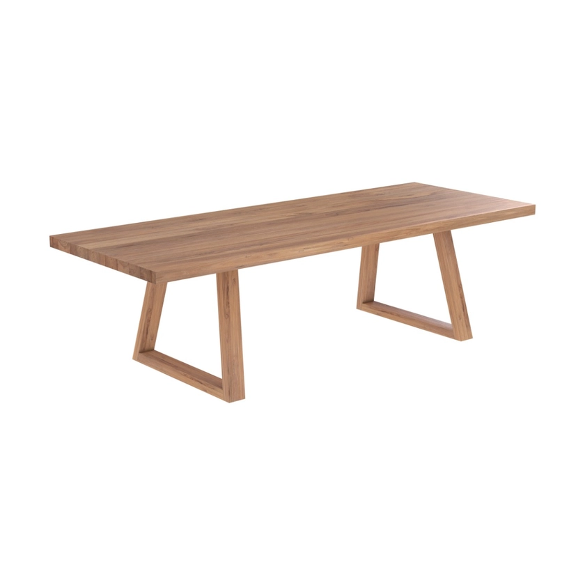 Table rectangulaire 10 personnes en bois de teck recyclé 260 cm - MARIE