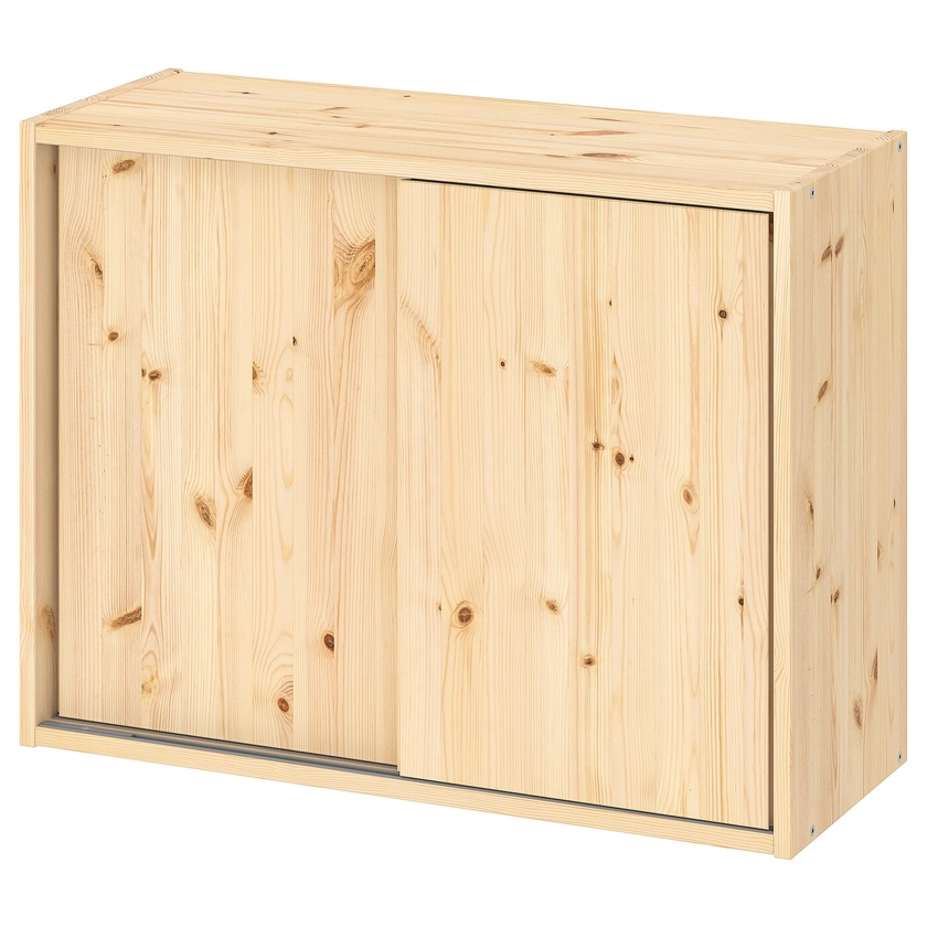 IVAR kast met schuifdeuren, grenen, 80x30x60 cm - IKEA België