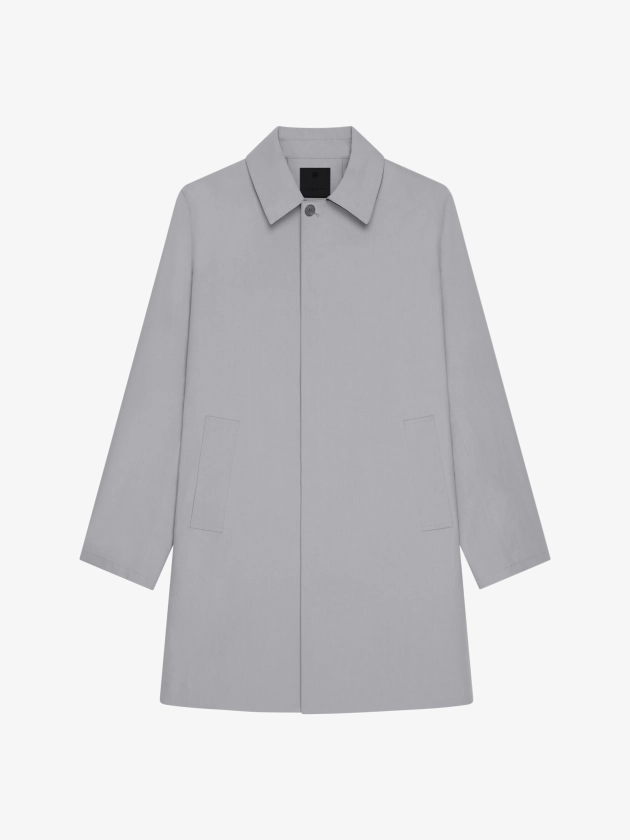 Trench-coat en coton - gris fumee | GIVENCHY FR