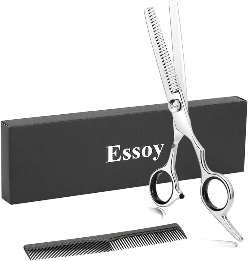 ESSOY Ciseaux de Coiffure Professionnelle Ciseaux Effileur Ciseaux de Coiffeur,convient Pour Couper l'épaisseur des Cheveux, Ciseaux de Coiffure Pour Homme et Femme Universels