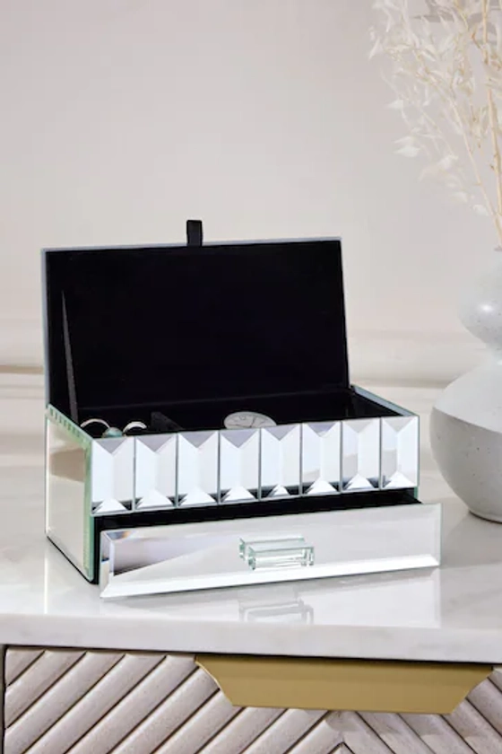 Buy Silver Glass Jewellery Box from the Next UK online shop