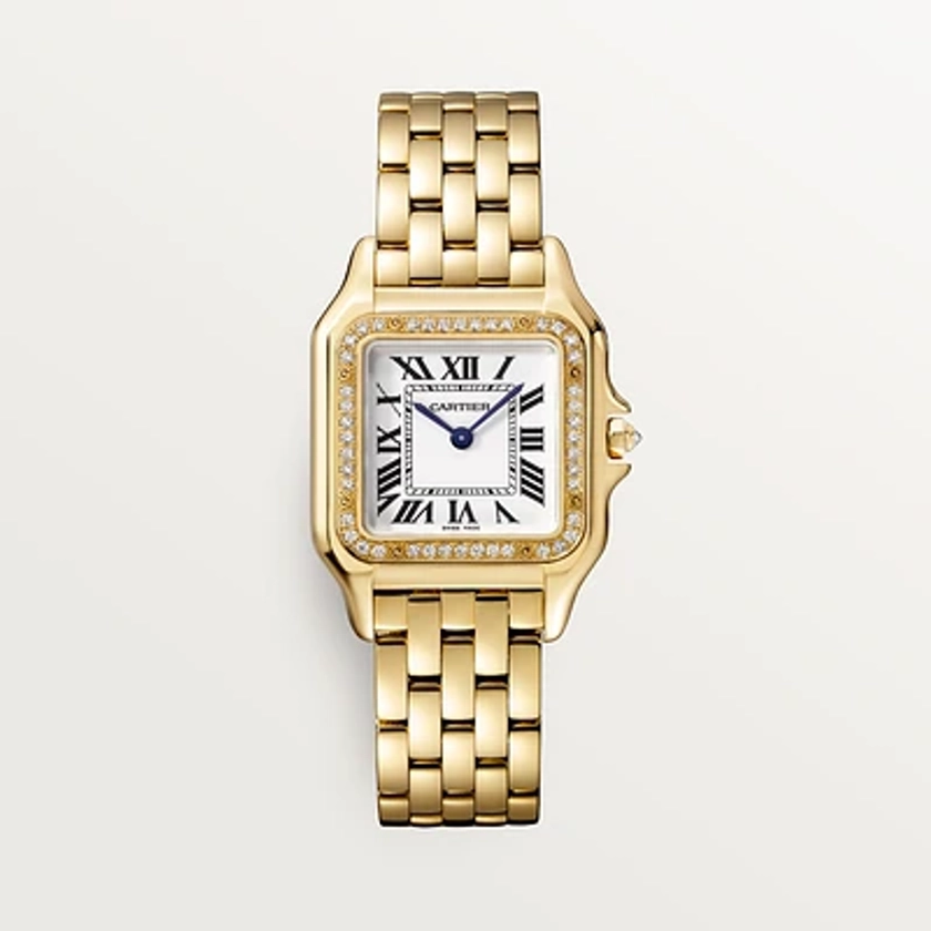 CRWJPN0016 - Panthère de Cartier watch - Medium model, quartz movement, yellow gold, diamonds - Cartier