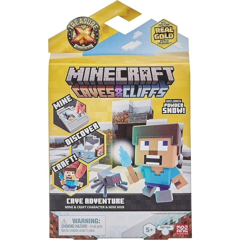 Action Figures | Treasure X Caves & Cliffs Cave Adventure Pack | Minecraft