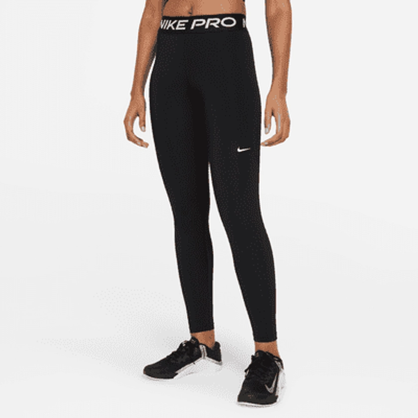 Nike Pro Women's Mid-Rise Mesh-Panelled Leggings