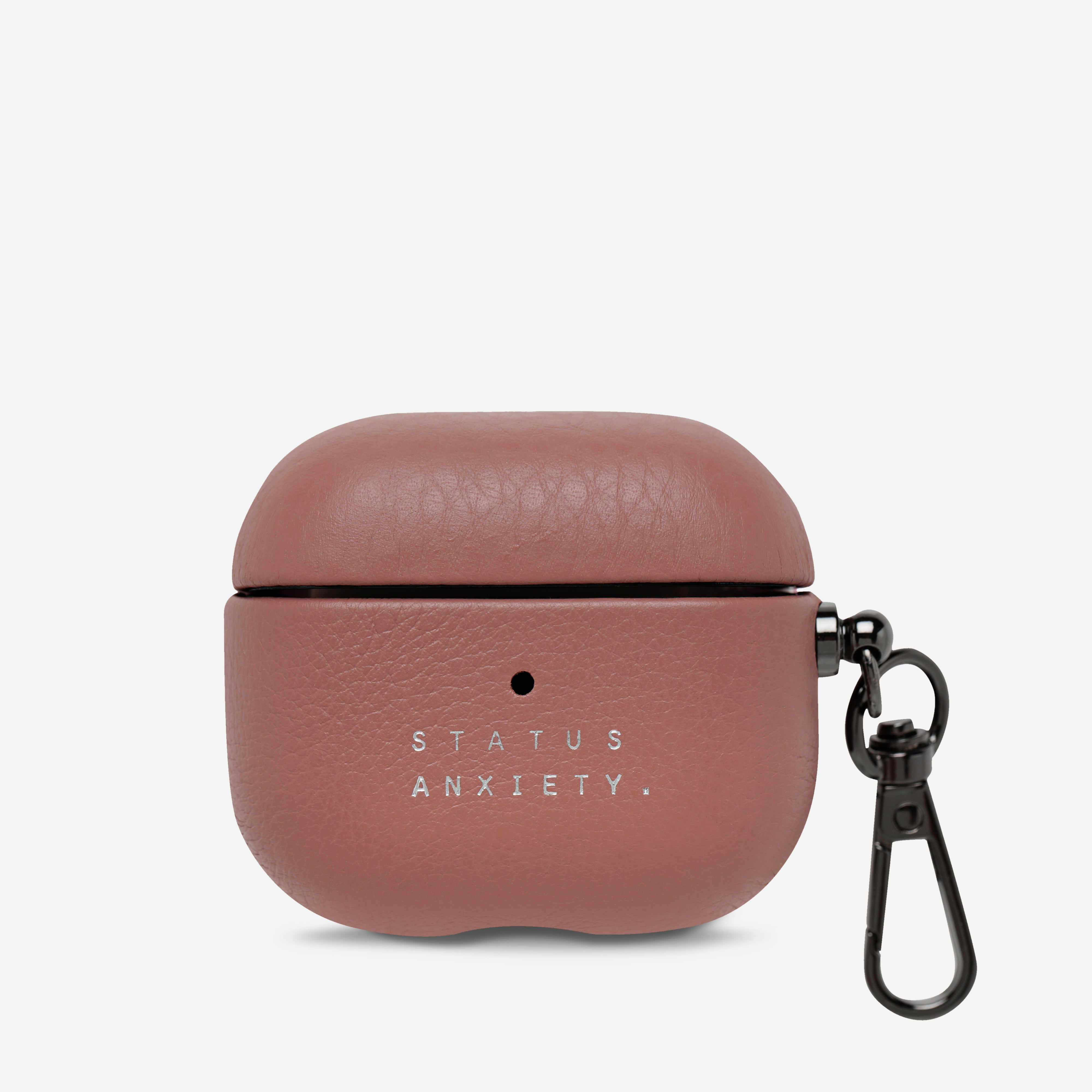 Miracle Worker Dusty Rose Leather Airpods Case | Status Anxiety®