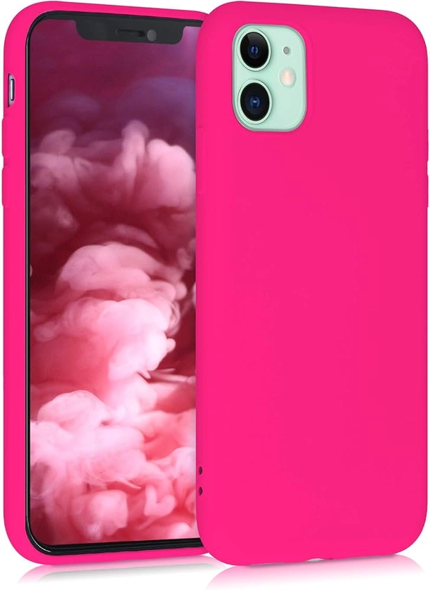 kwmobile Housse Compatible avec Apple iPhone 11 Coque - Housse de téléphone Souple et Fine en TPU Silicone - Rose Fluo