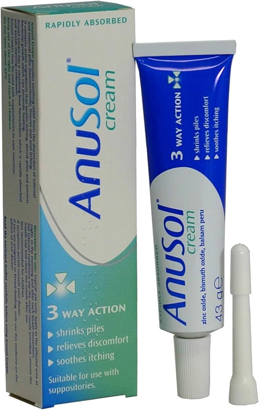 2 x Anusol Haemorrhoids Piles Treatment 43g Cream : Amazon.co.uk: Health & Personal Care