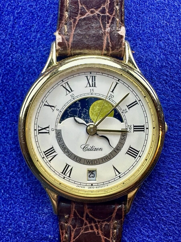 RITKA VINTAGE Citizen Moonphase csillagkép óra 2870-6277 Új akkumulátorral működik