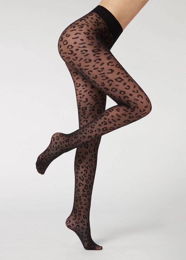 Calzedonia Collant 30 Deniers À Motifs Animaliers