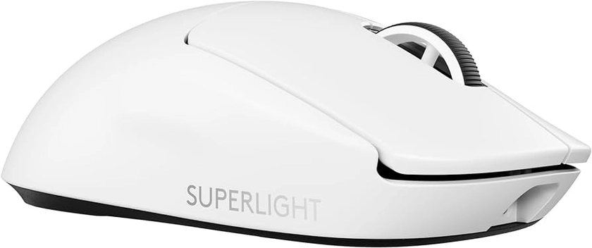 Logitech G PRO X SUPERLIGHT 2 LIGHTSPEED Wireless Gaming Mouse, 4K Polling, Lightweight, LIGHTFORCE Hybrid Switches, HERO 2 Sensor, 32,000 DPI, 5 Programmable Buttons, USB-C Charging, PC & Mac - White