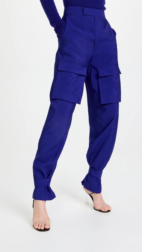 LAPOINTE Crinkle Patch Pocket and Ankle Strap Pants | Shopbop