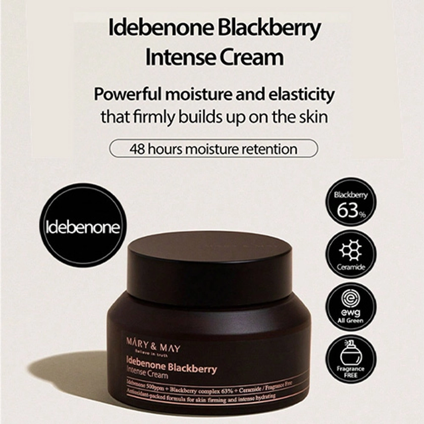 Mary&May Idebenone + Blackberry Complex Intensive Total Care Cream 70ml | Korean Moisturizer | StyleKorean.com