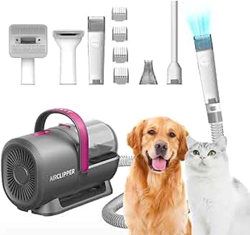 PETKIT Tondeuse Chien avec Aspirateur, Aspirateur Poil de Chien,5 en 1 Kit de Toilettage pour Animaux, Tondeuse Chien Professionnelle, Silencieuse, pour Chien/Chat et Autres Animaux de Compagnie