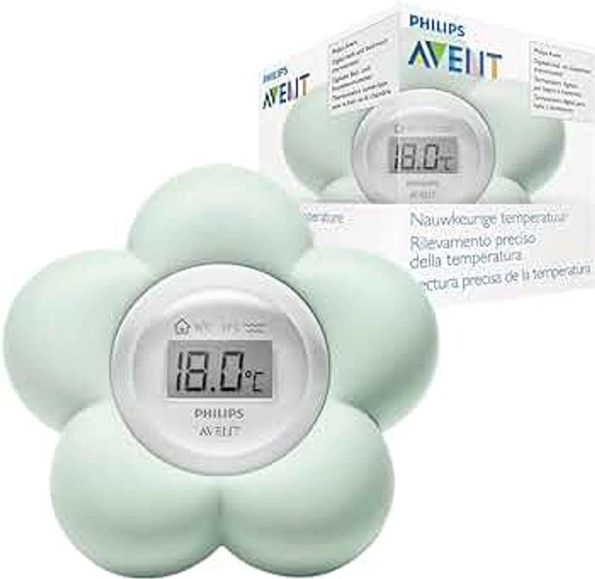 Philips Avent Thermomètre numérique de bain pour bébé, étanche et mesure précise de la température (Modèle ‎SCH480/00)