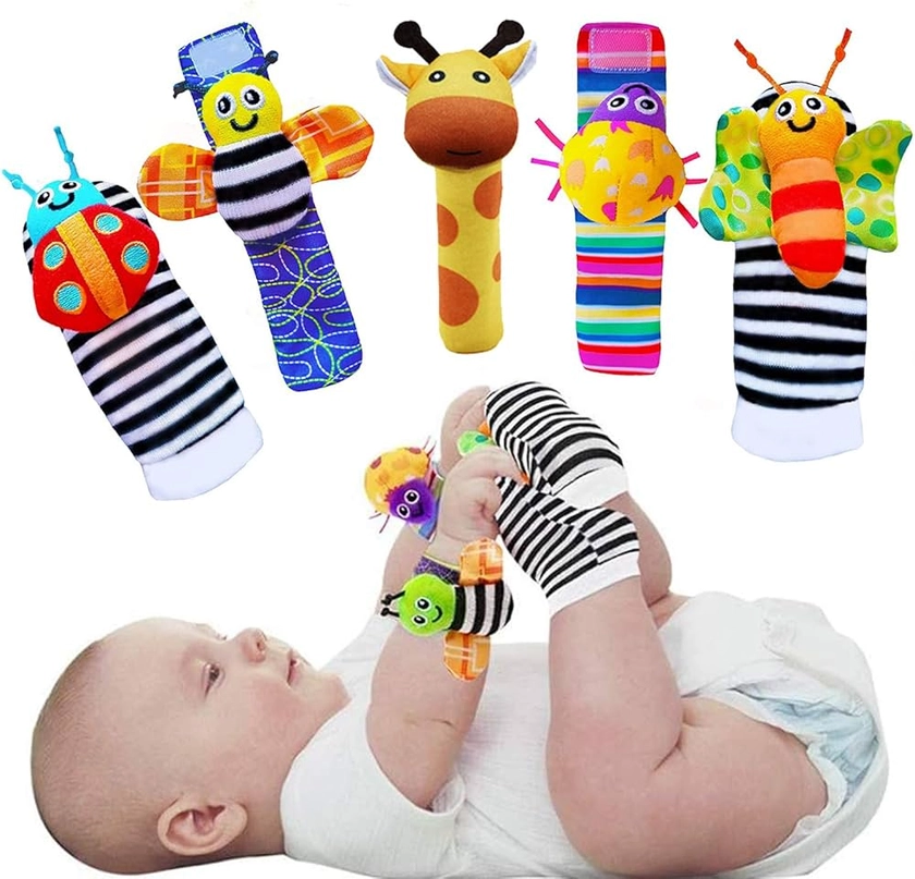 Foot Finders & Wrist Rattles for Infants Developmental Texture Toys for Babies & Infant Toy Socks & Baby Wrist Rattle - Newborn Toys for Baby Girls Boys - Baby Boy Girl Toys 0-3 3-6 6-9 Months : Amazon.co.uk: Toys & Games