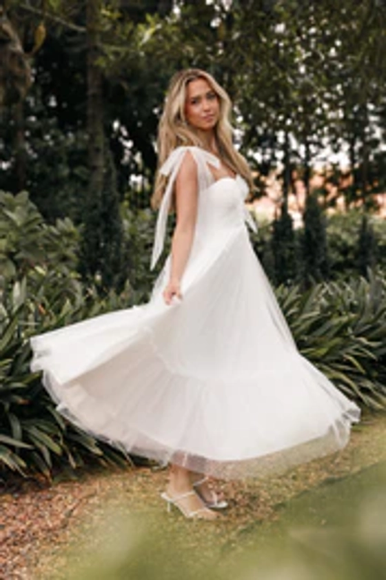 Floret Midi Dress - Off White