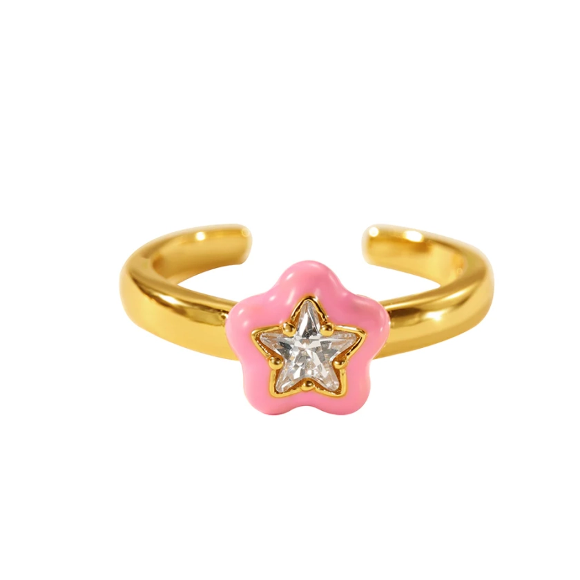 MINI LUCKY ENAMEL STAR RING