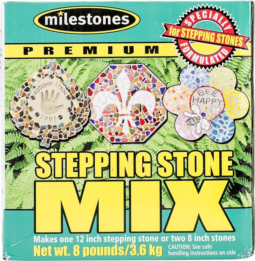 Midwest Products Milestones Premium Stepping Stone Cement Mix 8 Pound Box for Stepping Stone Kits - 903-16102