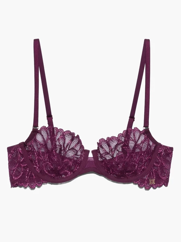 Savage Not Sorry Unlined Lace Balconette Bra in Purple | SAVAGE X FENTY France