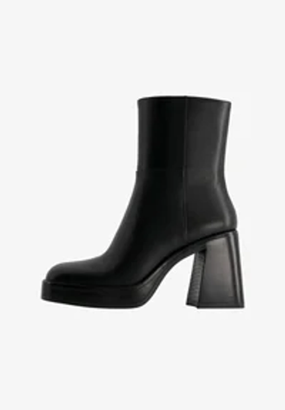 Bershka BLOCK - Bottines à talons hauts - black/noir - ZALANDO.FR