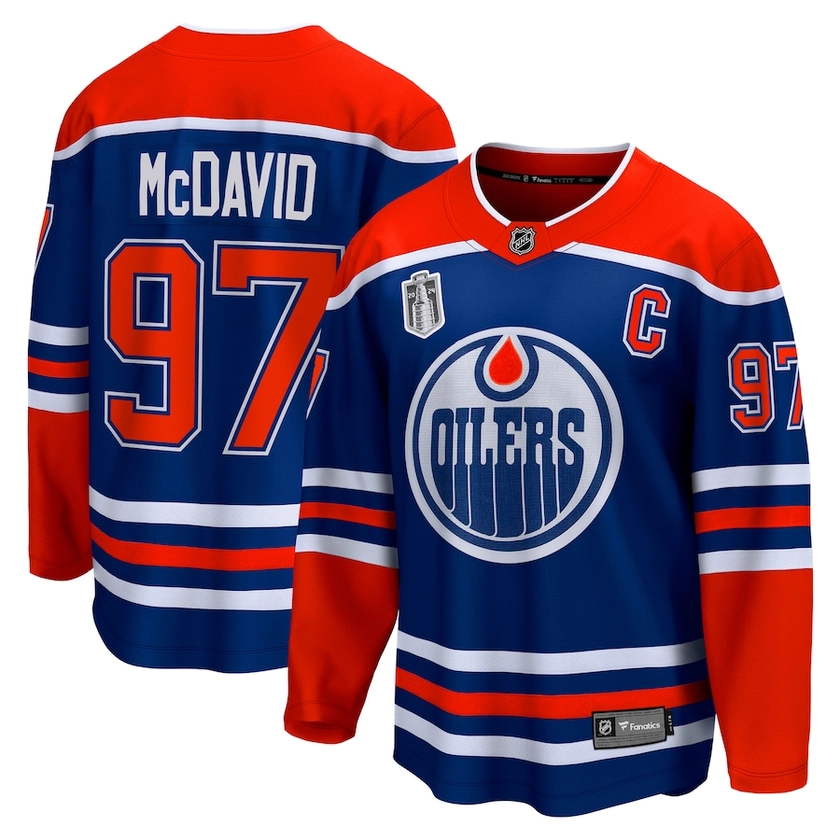 Connor McDavid Edmonton Oilers Fanatics 2024 Stanley Cup Final Home Breakaway Player Jersey – Royal