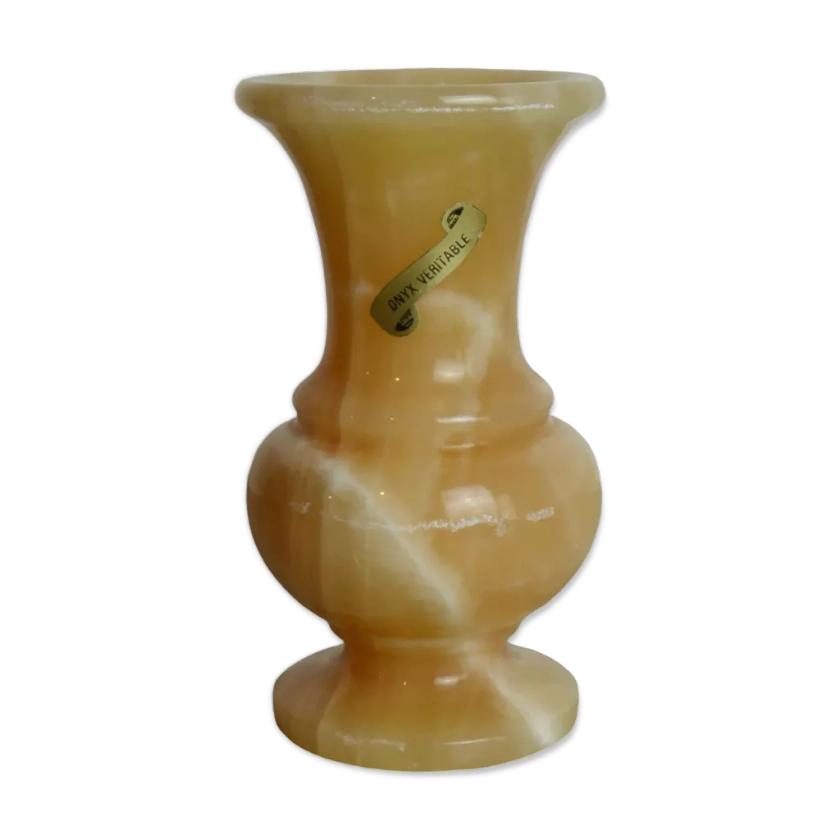 Vase en onyx couleur miel