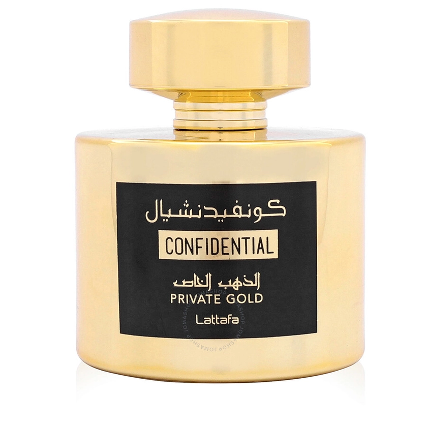 Lattafa Unisex Confidential Private Gold EDP Spray 3.38 oz Fragrances 6291107459707